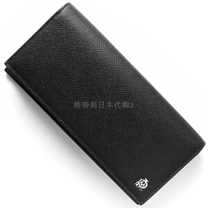 日本直邮 2018春夏 dunhill/登喜路 牛皮二折长款男士钱包钱夹