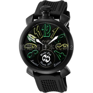 日本直邮GaGa Milano 新款欧美黑色大表盘男女用机械手表腕表48MM