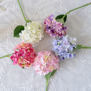 单枝仿真绣球花绢花婚礼装饰花家居客厅餐桌假花花艺手捧花摆设