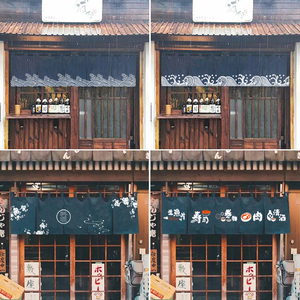 日式门帘半帘料理居酒屋横帘遮挡吧台日式挂帘日式暖帘装饰隔断帘