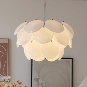 法式中古卧室设计师奶油玻璃松果吊灯现代简约餐厅包豪斯艺术灯具