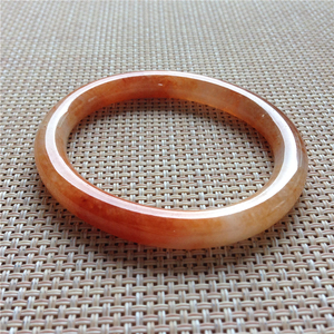 晴儿翡翠54圈口冰糯种红翡贵妃玉手镯缅甸老坑天然a货220524