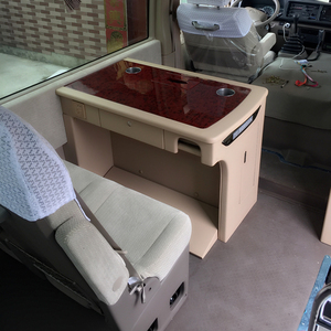 适用于中巴考斯特车用办公桌 客车加改装车载单面桌双面桌秘书桌