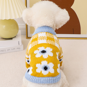 狗狗两脚衣服秋冬款比熊博美约克夏吉娃娃小型犬钩织毛衣加厚保暖