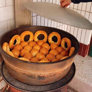 山西小超 山西运城特产枣蛋馍夏县馉圈馍火烤馍手工制作骨圈馍