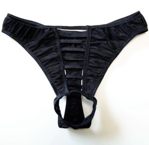 男士丁字裤t裤男士紧身全透明火辣创意性感镂空低腰个性内裤t-020