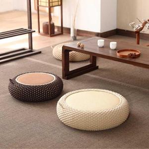 日式蒲团榻榻坐用垫绳米坐墩家懒人茶室禅修打坐垫圆绮云梦编形蒲
