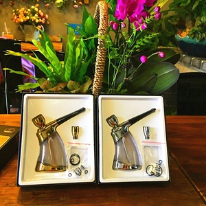 便携式玻璃烧锅创意弯式全套烟具过滤两用型水烟壶烟斗透明水烟