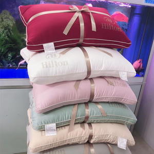 五星级酒店棕芯希尔顿酒店羽丝绒枕头芯 真丝烫钻Hilton pillow