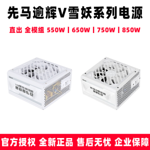 先马逾辉 竞技V5V6V7雪妖模组550 650 750 850W电脑全模组ATX电源