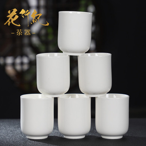紫砂主人杯茶杯陶瓷单杯功夫茶具套装家用简约个人杯白瓷茶道配件