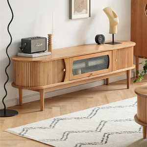 北欧风格电视柜小户型客厅收纳柜储物柜简约现代视听柜家用实木柜