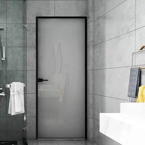 极窄边框玻璃门卫生间 卫生间玻璃门 玻璃门定制卫生间隔断玻璃门