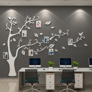 办公室照片贴纸文化墙