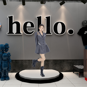 网红打卡背景墙拍照墙区服装店装饰创意布景布置女装店铺墙面道具