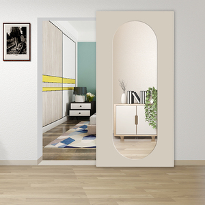 幽灵门无下轨定制移门多边形镜子门厨房卫生间巴士门谷仓门隐形门
