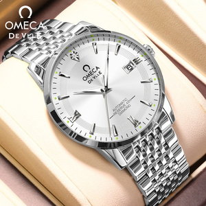 瑞士正品欧米茄男士手表机械表真钻防水夜光时尚名牌奢华专用男表