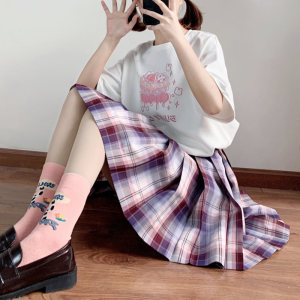 原创jk搭配纯棉白色t恤女短袖夏装2023新款宽松韩版日系学院上衣