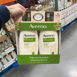 考拉美国代购 Aveeno/艾惟诺燕麦身体乳高效保湿乳液591ML*2瓶装