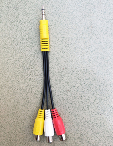 海信原装一分三专业音视频转接线 海信三合一av输入线 海信输出线