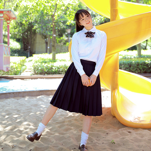 日系jk制服女秋季学生学院风高中初中韩版班服校服运动会长裙套装