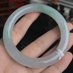 rig/瑞格缅甸a货新品翡翠飘色手镯冰种翡翠玉镯zd82401