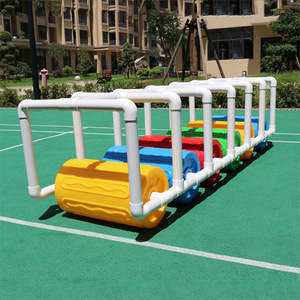 幼儿园户外七彩多人滚筒协力车感统玩具团队水车器械脚踩儿童室外