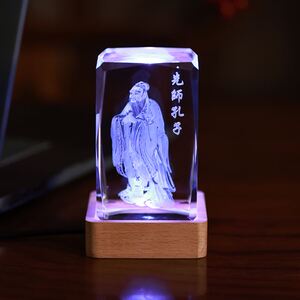 清茶泡泡鱼淘宝卡通搪胶孔子孔庙祈福金榜题名原创国潮书房桌面摆件