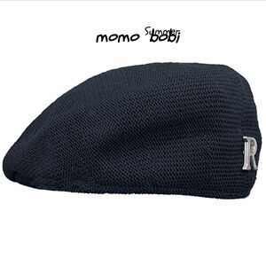 momobobi新款冰丝字母前进帽子男女童网红ins装饰搭配反戴贝雷帽