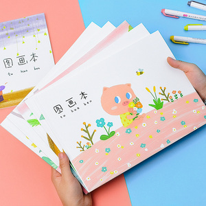 加厚儿童图画本空白绘画画本小学生涂鸦画画绘画画纸a4大号画图本幼儿
