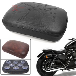 适用于哈雷xl883 1200x48 72改装吸盘后坐垫摩托车坐垫座垫后座包