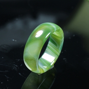 水草玛瑙戒指男士