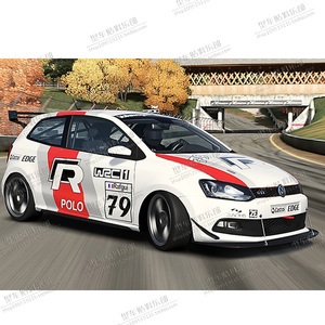 适用大众polo赛车车贴golf7车贴mg3汽车拉花高尔夫6 gti车身贴纸