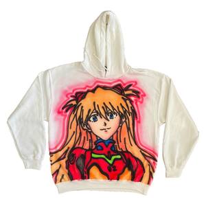 孤独星球动漫 Neon Genesis Evangelion Asuka 复古潮牌连帽卫衣