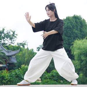 004人付款淘宝感恩太极2022夏季新款苎麻中式太极服男武术服表演服女