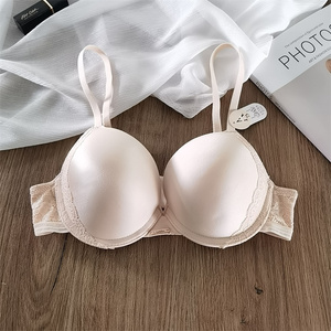 00jiasheng0218淘宝少女薄款文胸无钢圈红肤色内衣光面棉质大码胸罩
