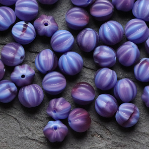 8mm捷克珠蓝梅紫色南瓜珠琉璃珠散珠手作手工耳环饰品diy配件材料