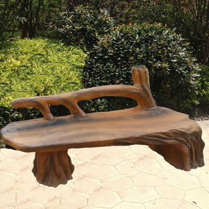 定制户外仿树桩休闲椅水泥仿生树墩公园椅景区grc混凝土长凳长椅