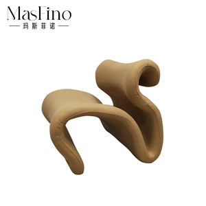 玛斯菲诺北欧现代创意设计师异形弯曲休闲椅客厅儿童椅样板房家具
