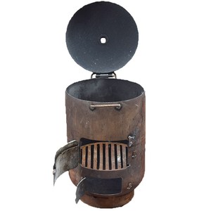 取暖炉烧柴烤火炉子烧炭烤火桶家用煤气液化罐改养炭炉加厚木炭炉