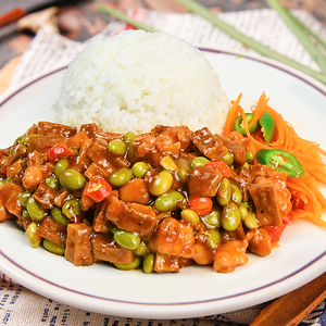 粮农毛豆鸡丁220g10包冷冻盖浇饭面卤速食方便菜料理包半成品快餐