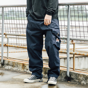 madness design mdns 余文乐军事风 多口袋宽松直筒工装裤男 潮牌