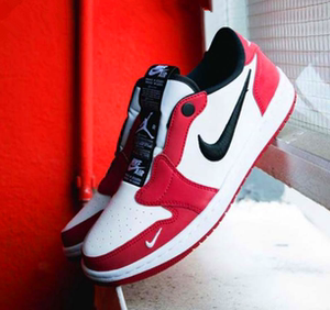 rainbow air jordan 1 low aj1芝加哥 白红解构 低帮 bq8462-601