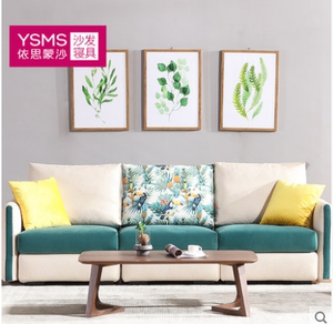 依思蒙沙布艺沙发现代简约客厅转角沙发田园风小户型沙发哥德堡