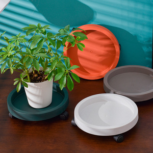 移动滚轮塑料托盘花盆底座蓄水阳台室内防漏水万向轮圆形底托加厚