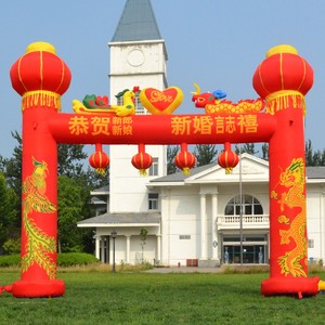 拱门彩虹门气球婚礼出租门口庆典花架结婚充气婚礼拱门开业