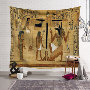 古埃及ins挂布埃及文明墙饰背景布壁挂卧室客厅复古挂毯桌布挂旗