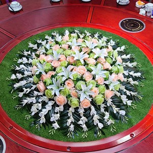 80蔷薇花开旗舰店天猫茶台摆件新中式茶室桌面禅意日式装饰仿真花