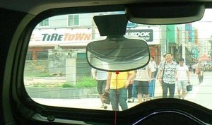 汽车SUV越野面包车 大视野后视倒车镜辅助照地镜后挡玻璃外镜