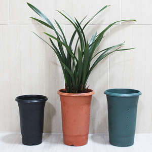 兰花盆 深口花盆园艺兰花盆 花盆塑料透气加厚黑色带孔君子兰花盘